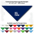 22"x22"x29" Royal Blue Custom Printed Imported 100% Cotton Pet Bandanna